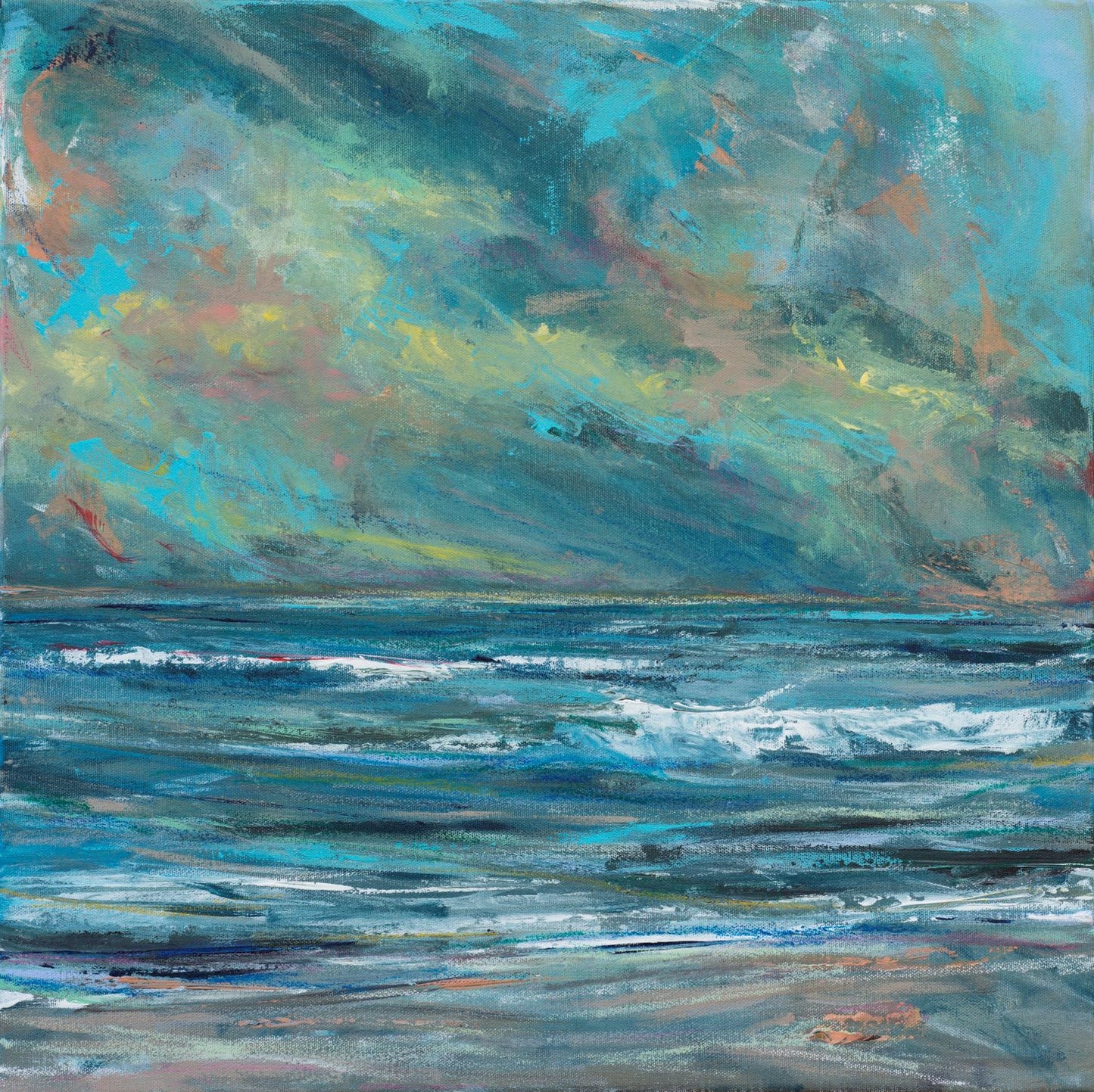 Greetings card - Windy beach
