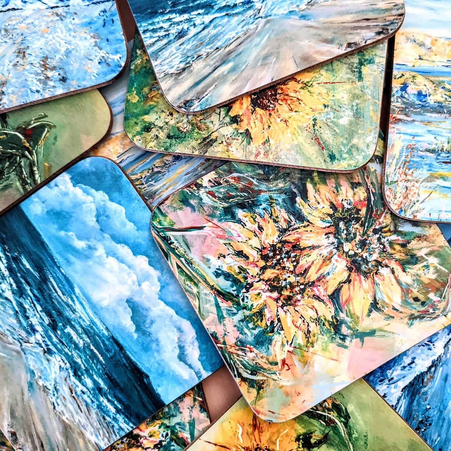 Coaster - Two sunflowers