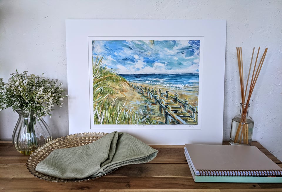 Print - Pwllheli beach walkway