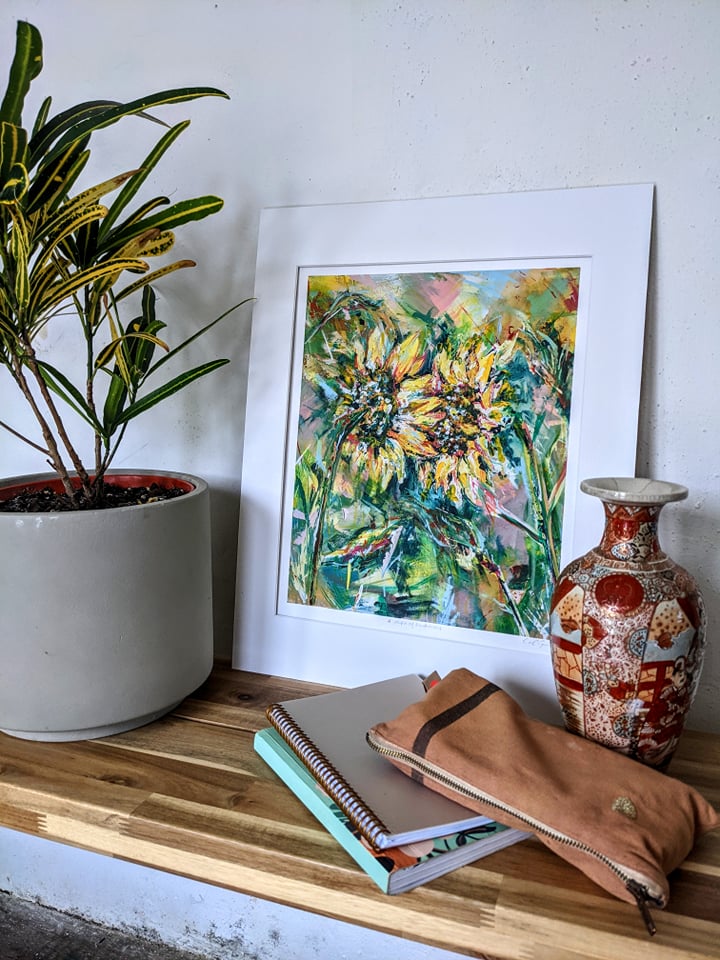 Print - A couple of sunflowers