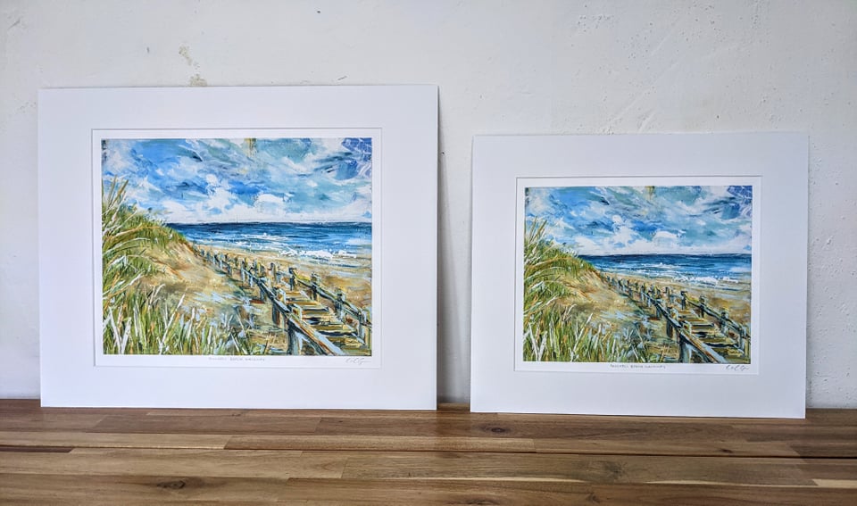 Print - Pwllheli beach walkway