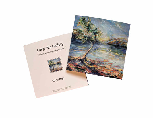 Greetings card - Lone tree