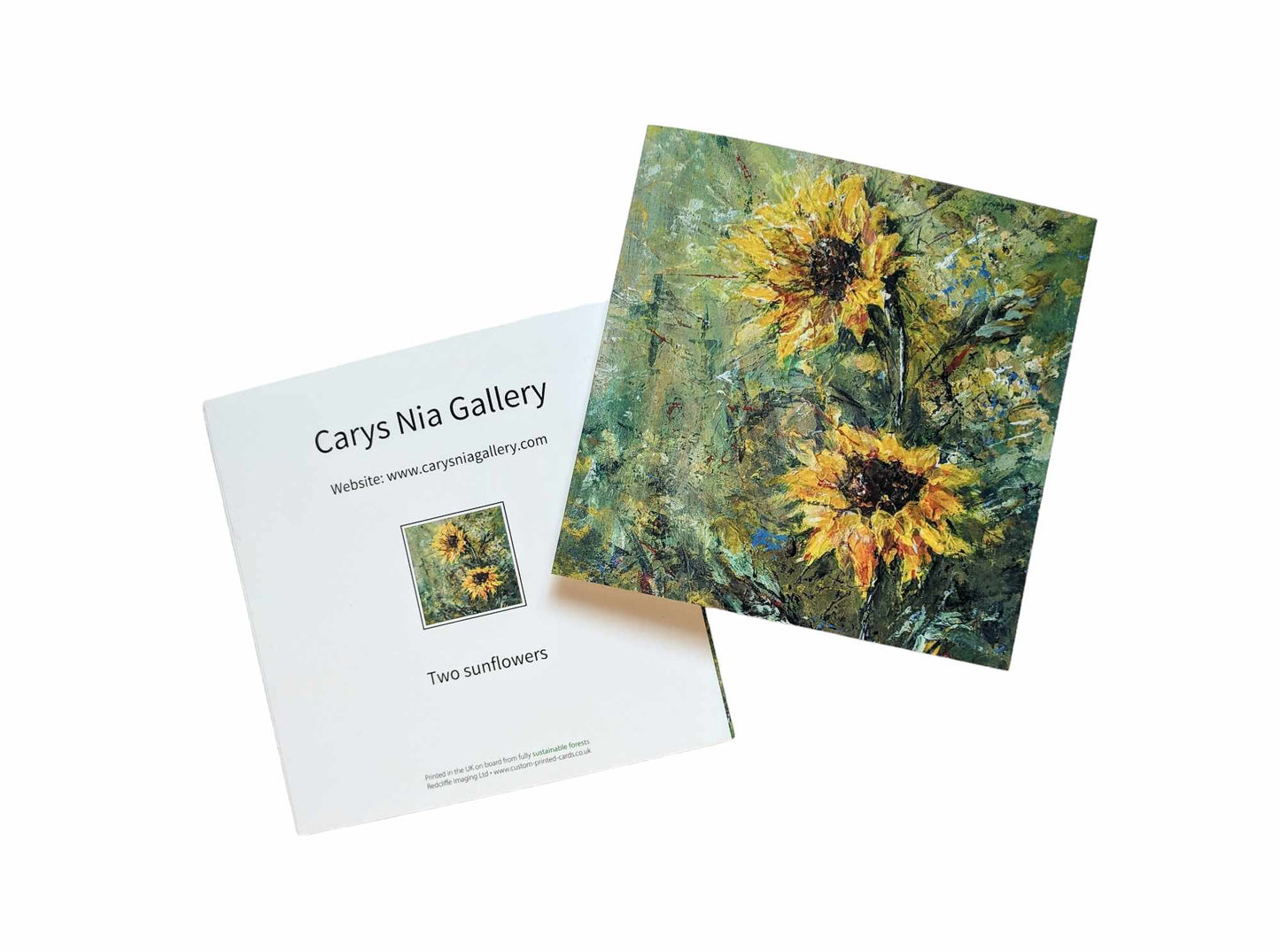 Greetings card - Two sunflowers