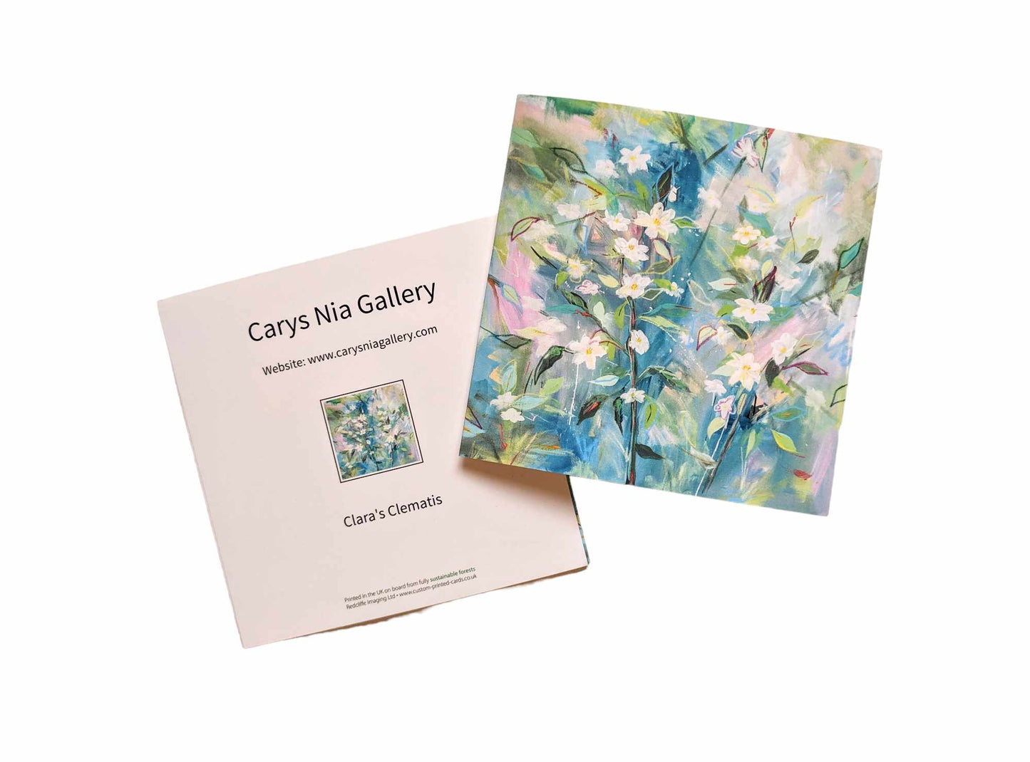 Greetings card - Clara's Clematis