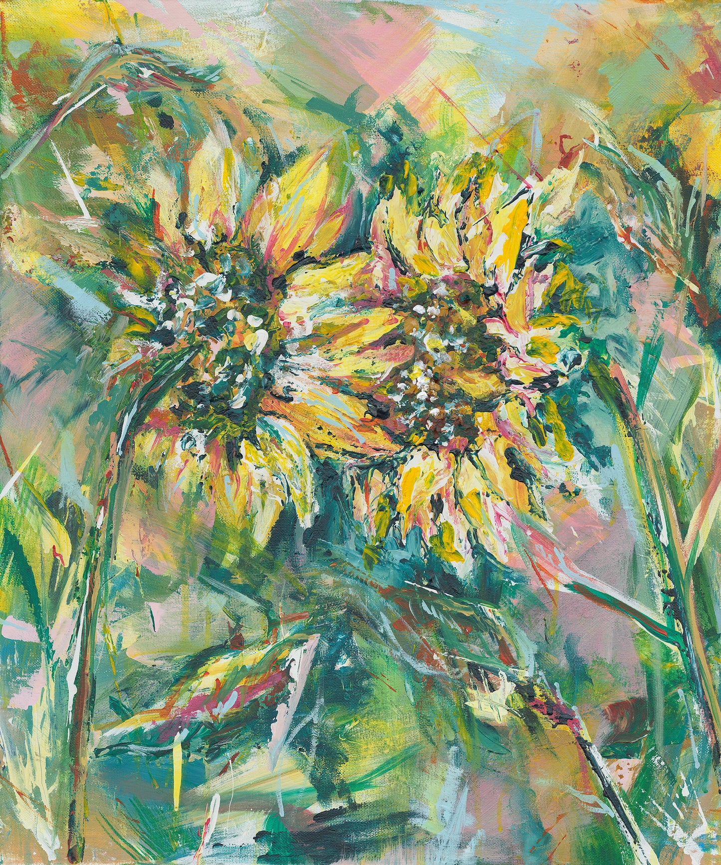 Greetings card - A couple of sunflowers